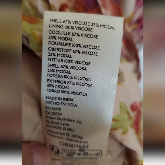 New Free People Floral Long Sleeve Dress - Cream and Red - Picture 5 of 12